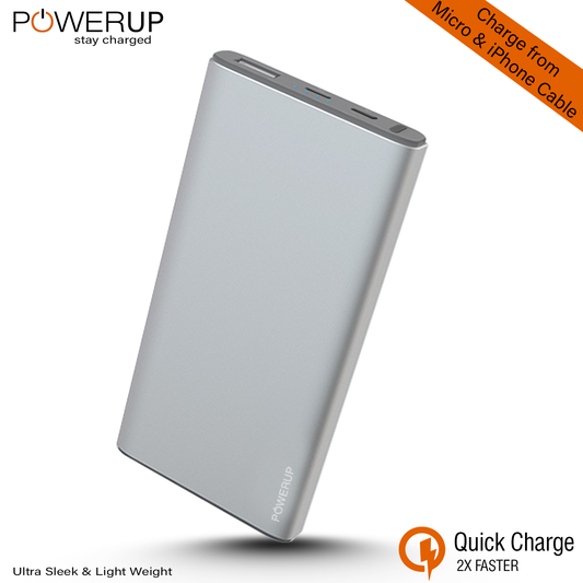 Powerup Alupac 5000mah Aluminium Power Bank 1usb - Gunmetal