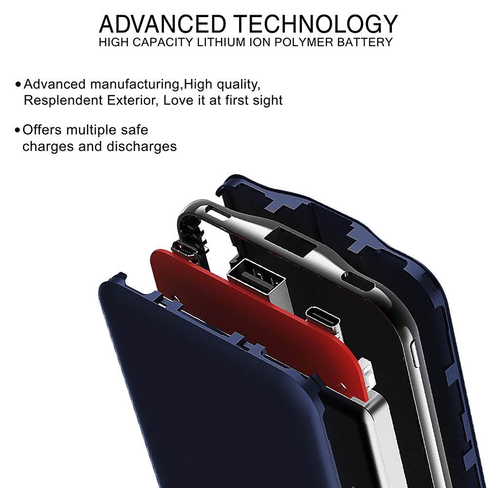 Powerup Elegance Slim 10000mah Power Bank Aluminium - Blue