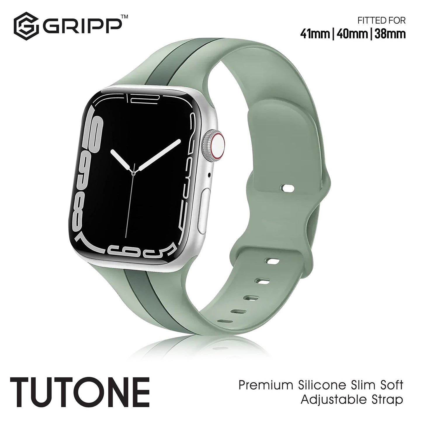 Gripp 40/41mm Tutone Watch Strap - Light Green/olive