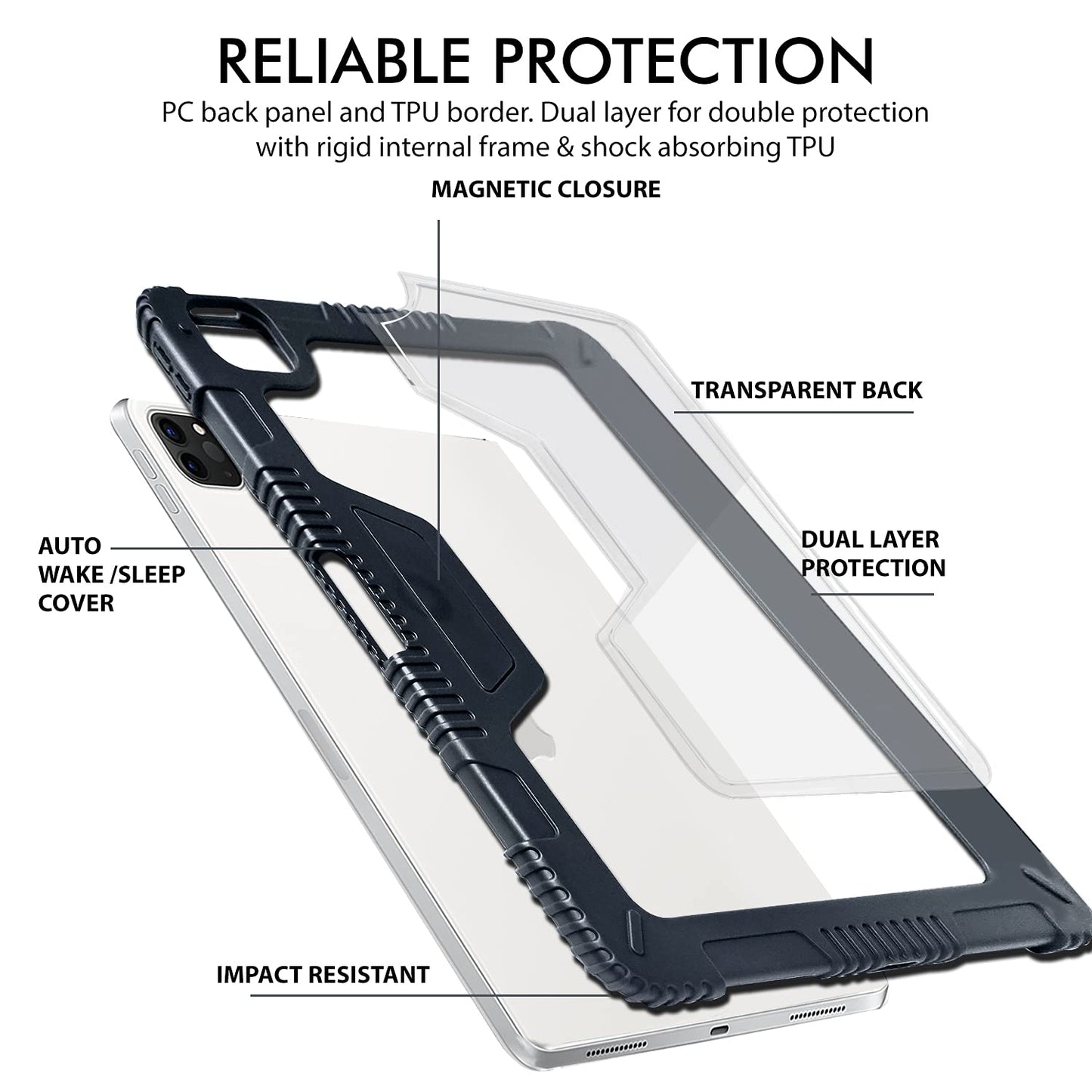Gripp Armor Case For Apple Ipad Pro 11" (2021) - Black