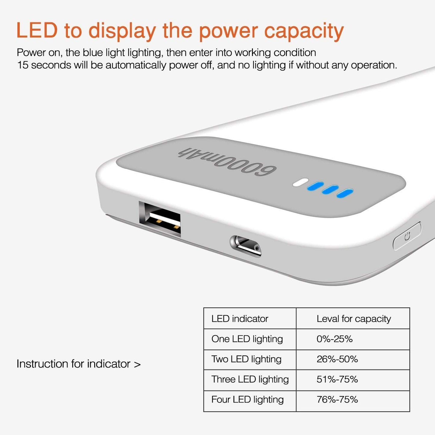 Powerup 6000mah Power Bank Enerpac6000 Duo-usb - Grey