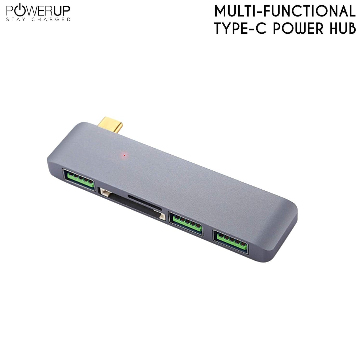 Powerup Type-c 5in1 Usb Hub Multi-functional