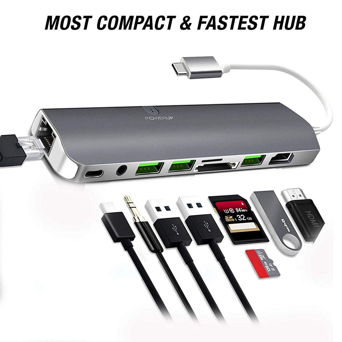 Powerup Type-c 9in1 Usb Hub Multi-functional