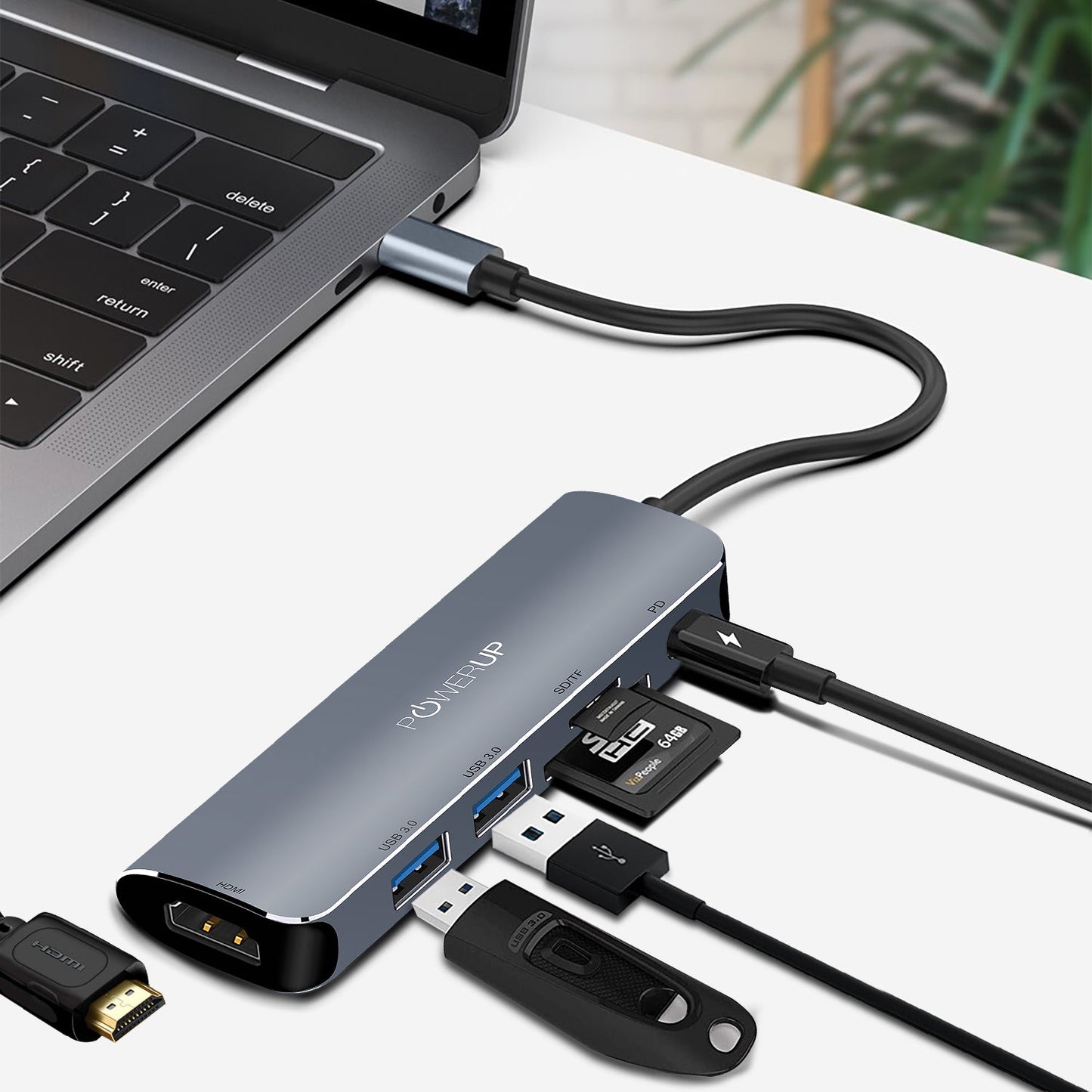 Powerup Elite Neo Usb-c Hub 6in1 (Hdmi)