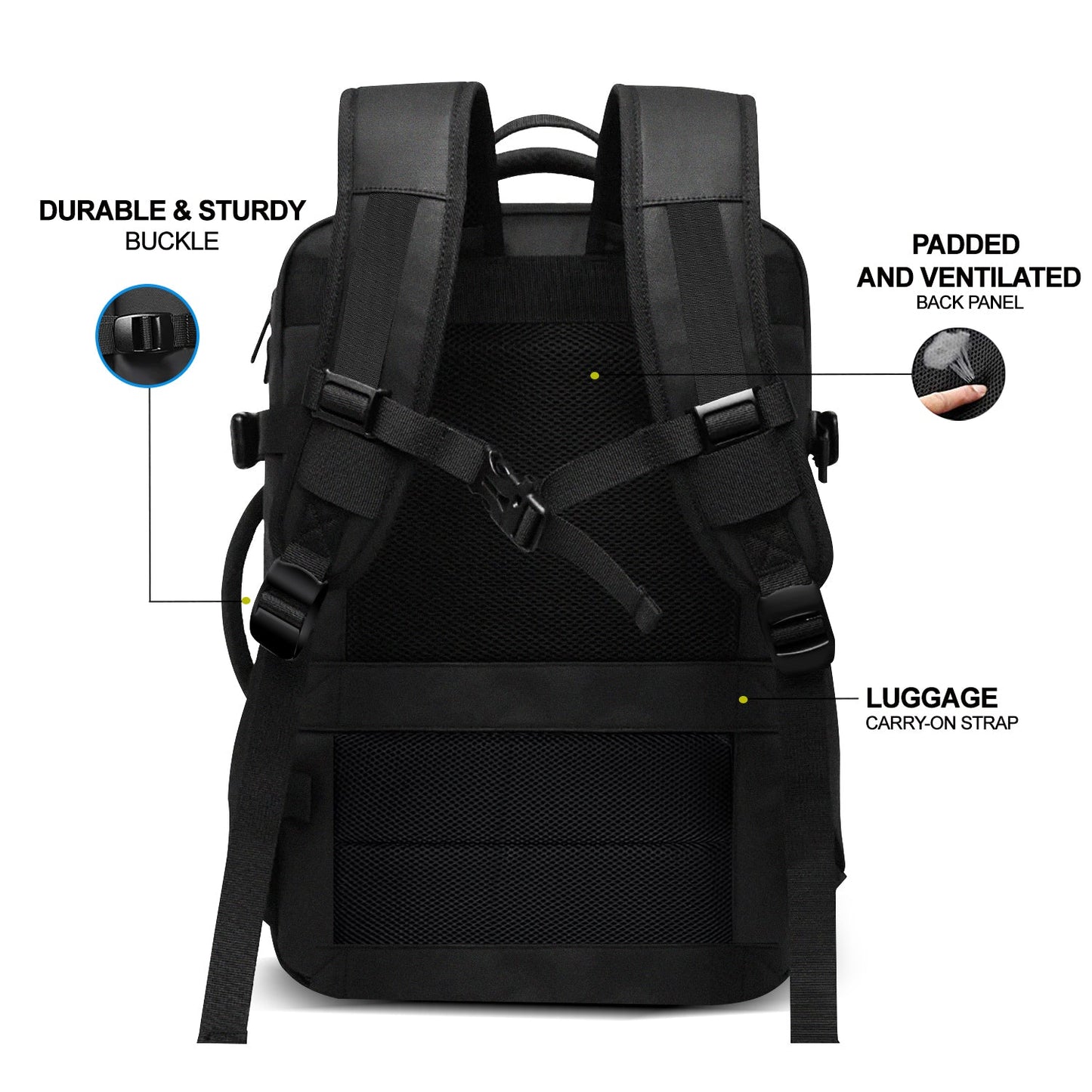 Gripp Tour Backpack Upto 15.6" For Laptop/macbook - Black