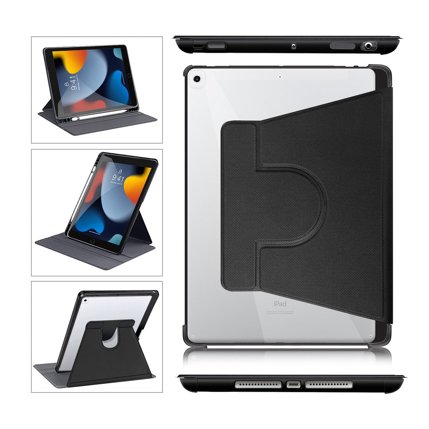 Gripp Revolv Case For Apple Ipad 10.2" - Black