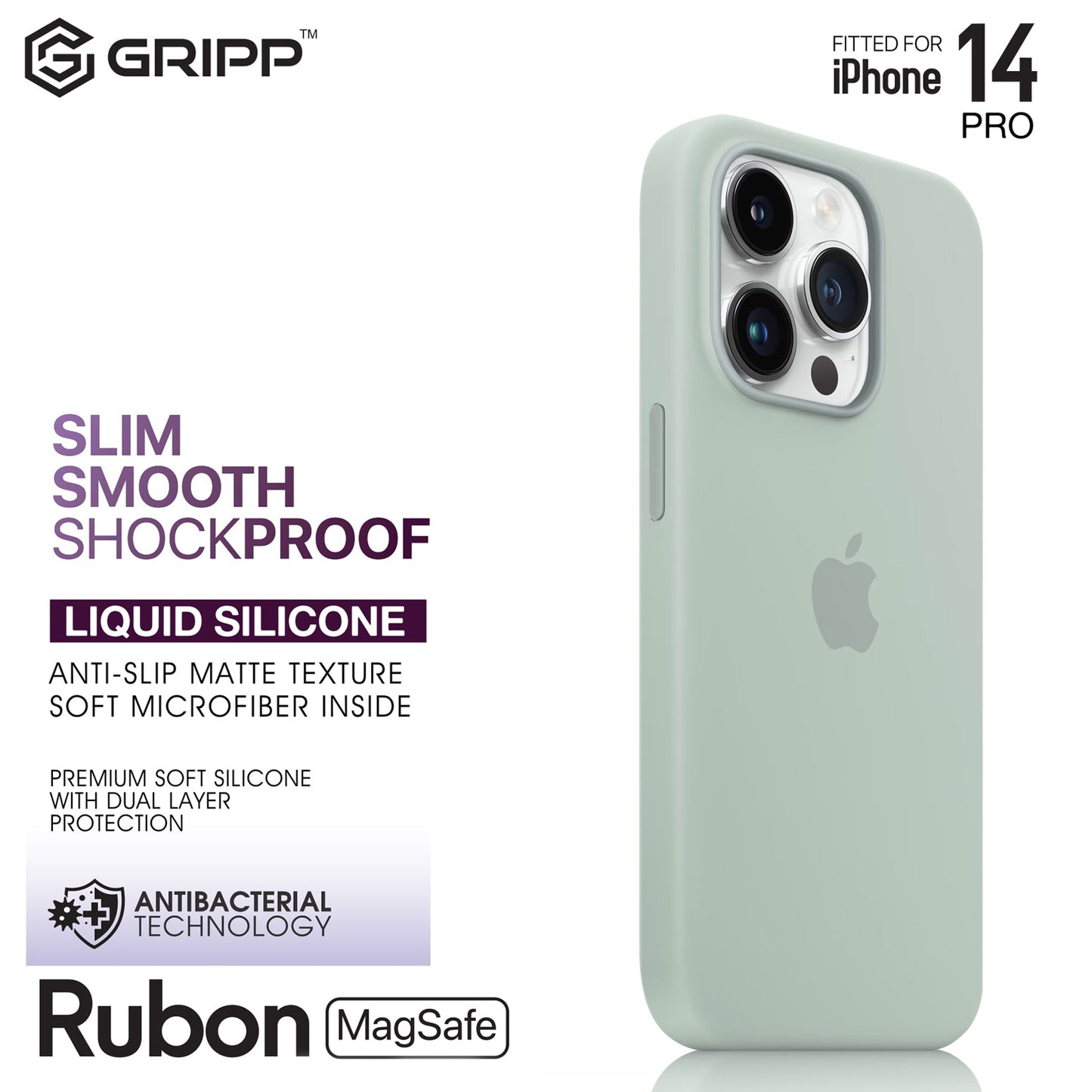 Gripp Rubon Case For Apple Iphone 14 Pro (6.1") With Magsafe - Beige