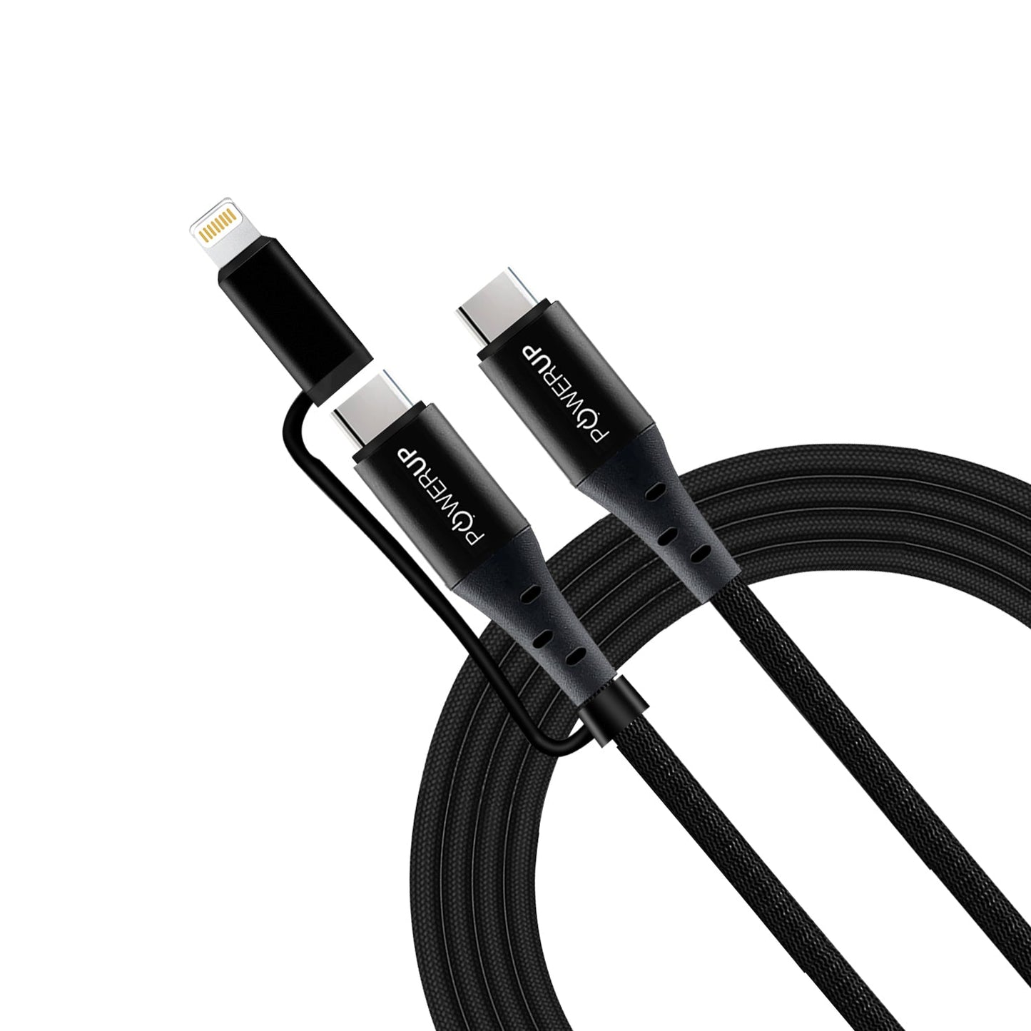 Powerup 2in1 1.5m Cable - Black