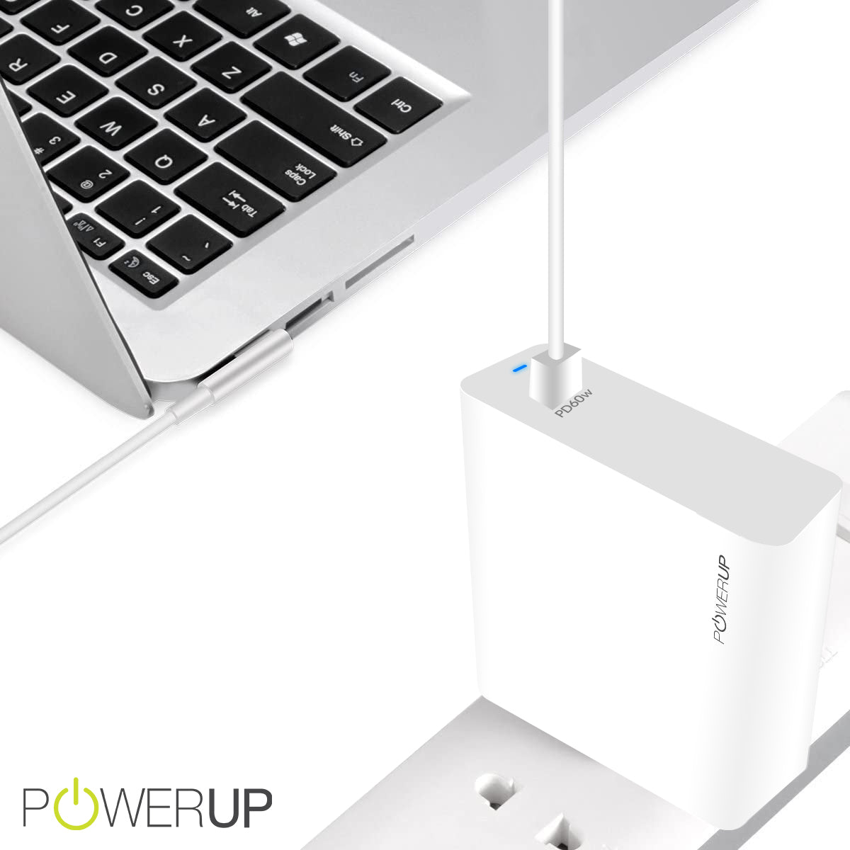 Powerup Turbo Charge 60w Type-c Wall Charger - White