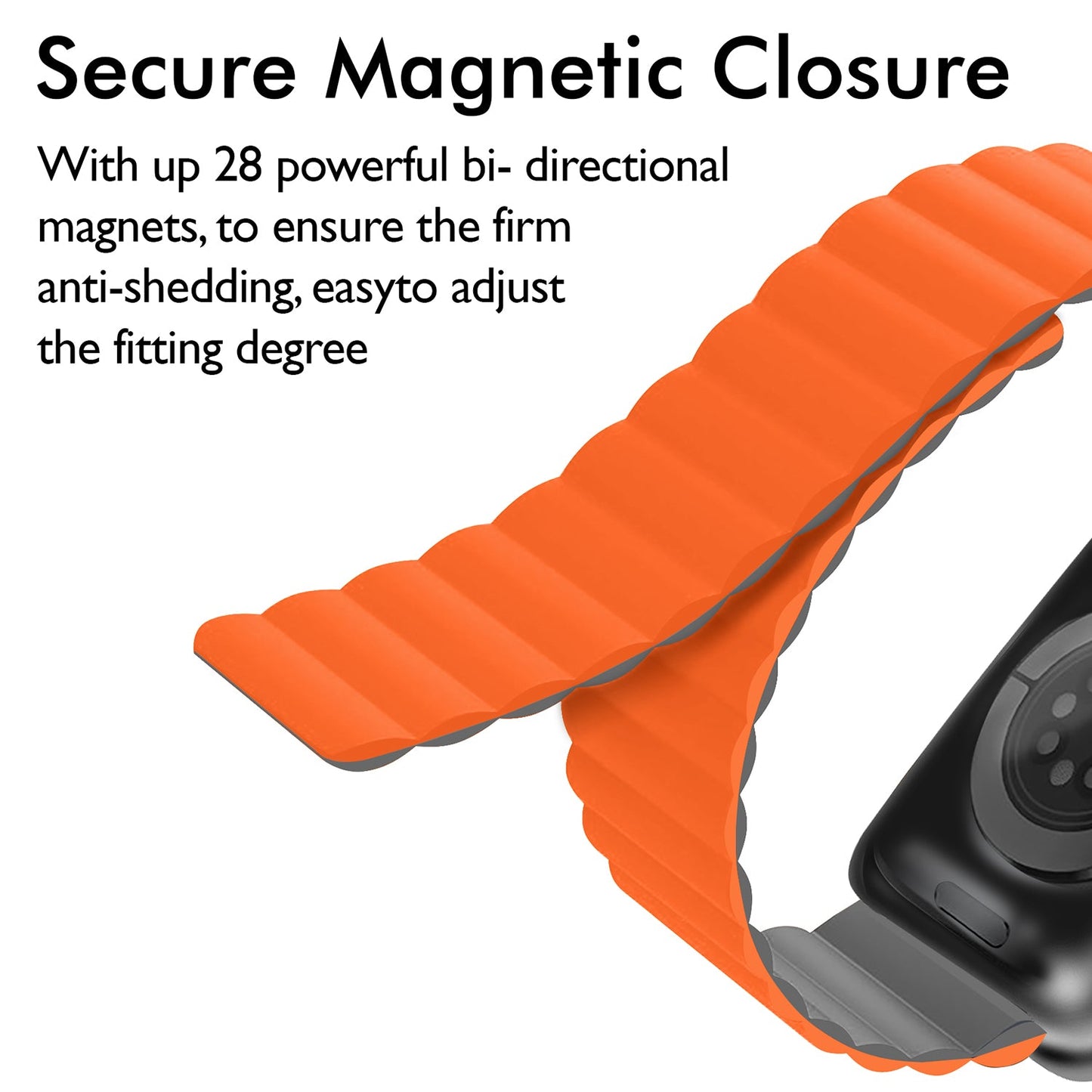 Gripp 45mm Reverser Watch Strap - Grey/orange