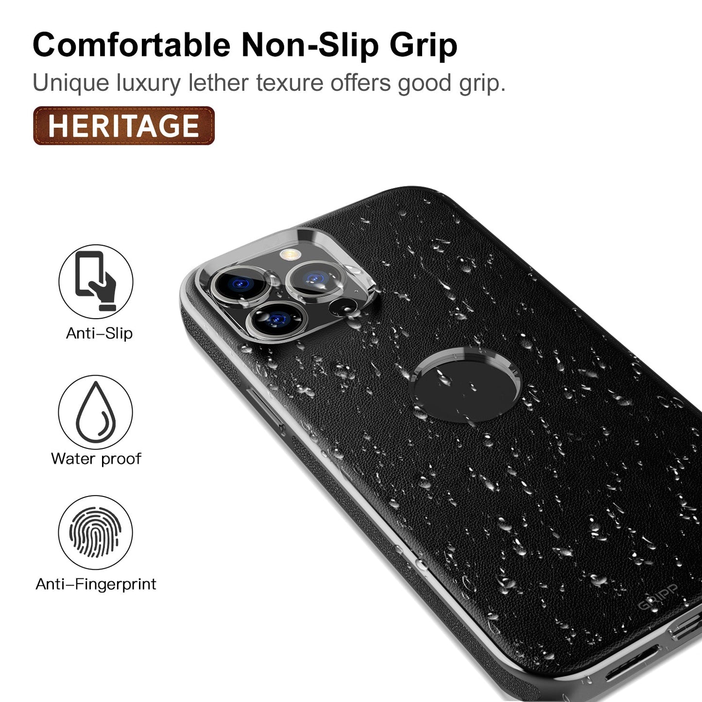Gripp Heritage Case For Apple Iphone 13 Pro Max (6.7") - Black