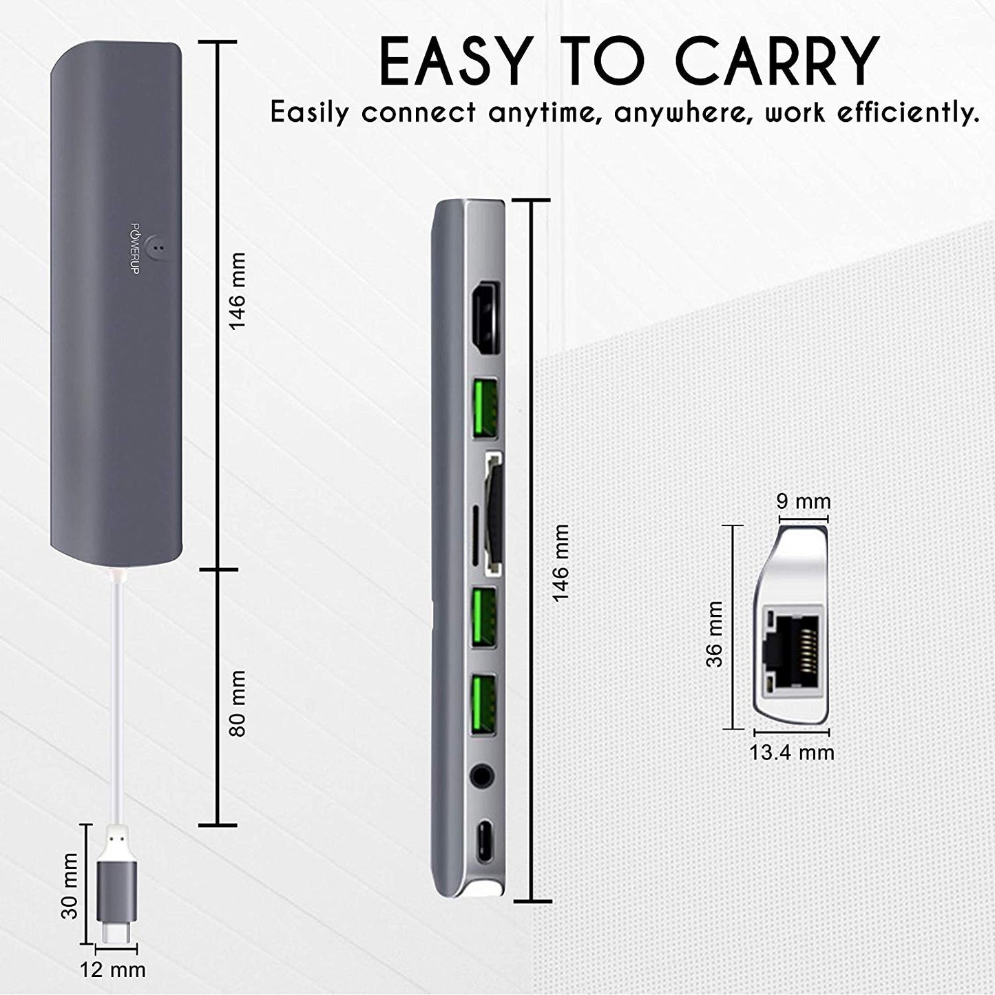 Powerup Type-c 9in1 Usb Hub Multi-functional