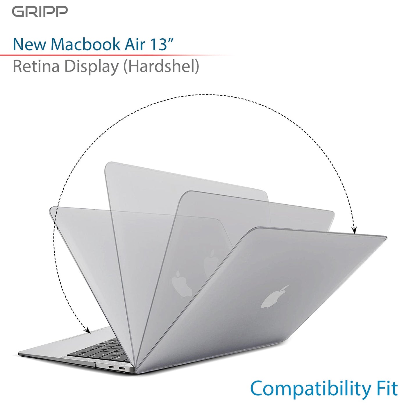 Gripp Compaq Macbook Air Hardshel Case 13.6" (M2 2022) - Smoke