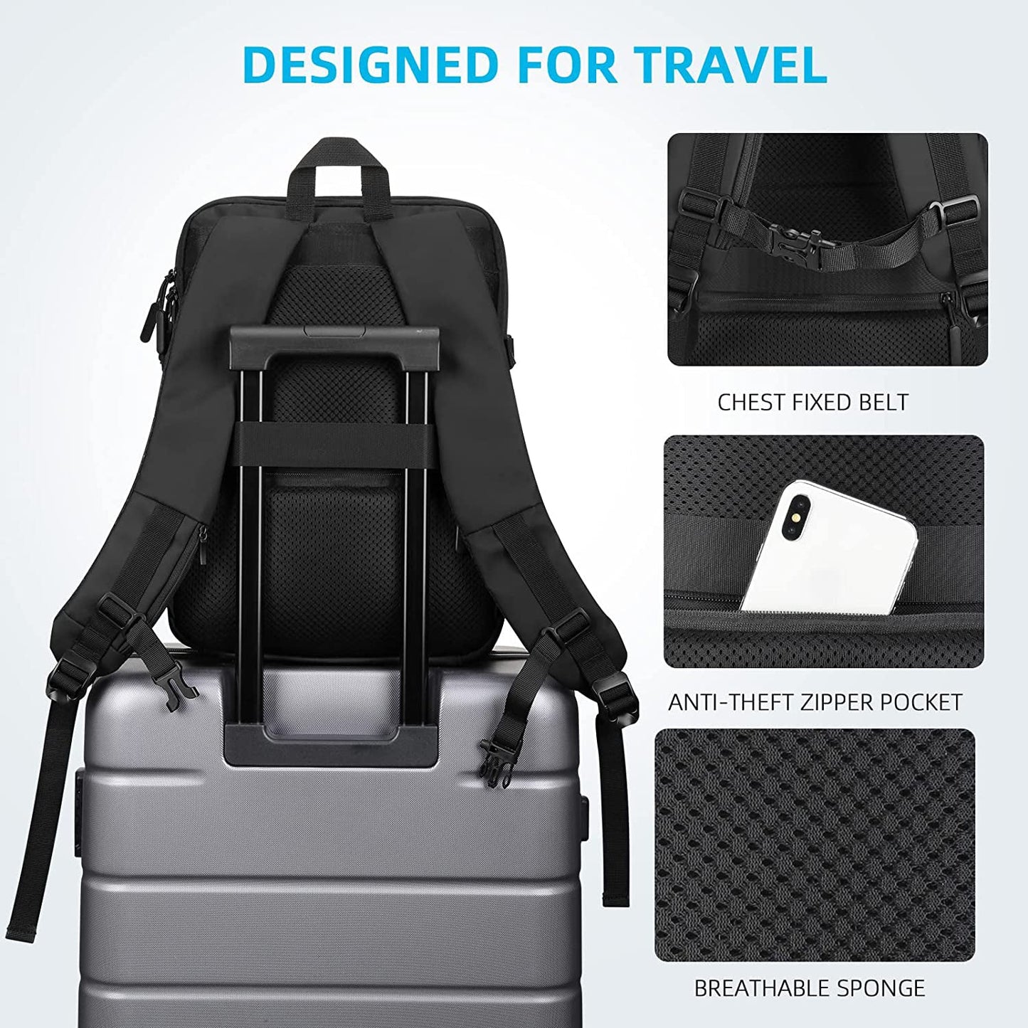 Gripp Tour Backpack Upto 15.6" For Laptop/macbook - Black