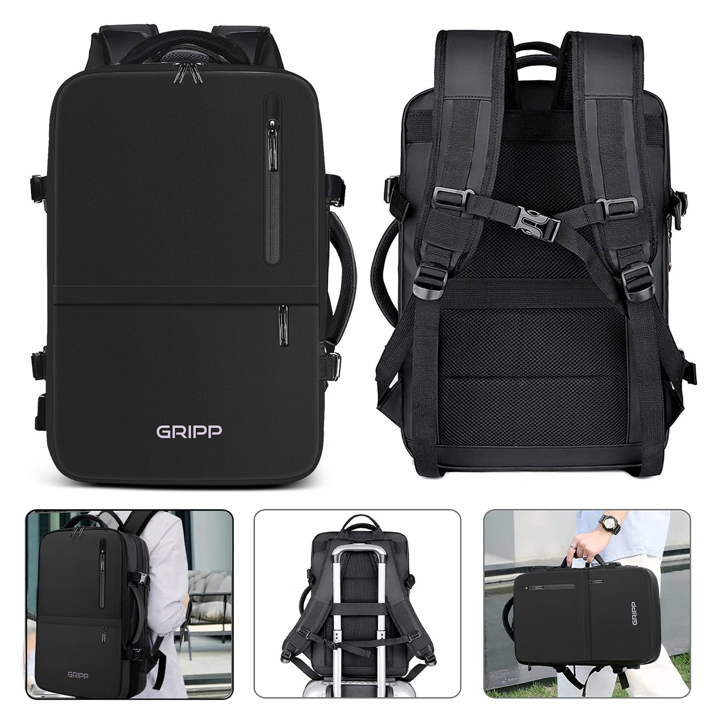 Gripp Tour Backpack Upto 15.6" For Laptop/macbook - Black