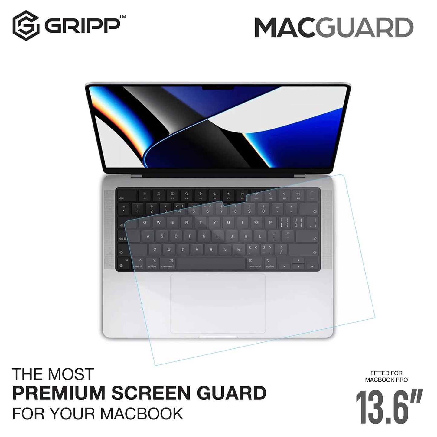 Gripp Macguard Screen Protector For Apple Macbook Air 13.6" (M2 - 2022 )