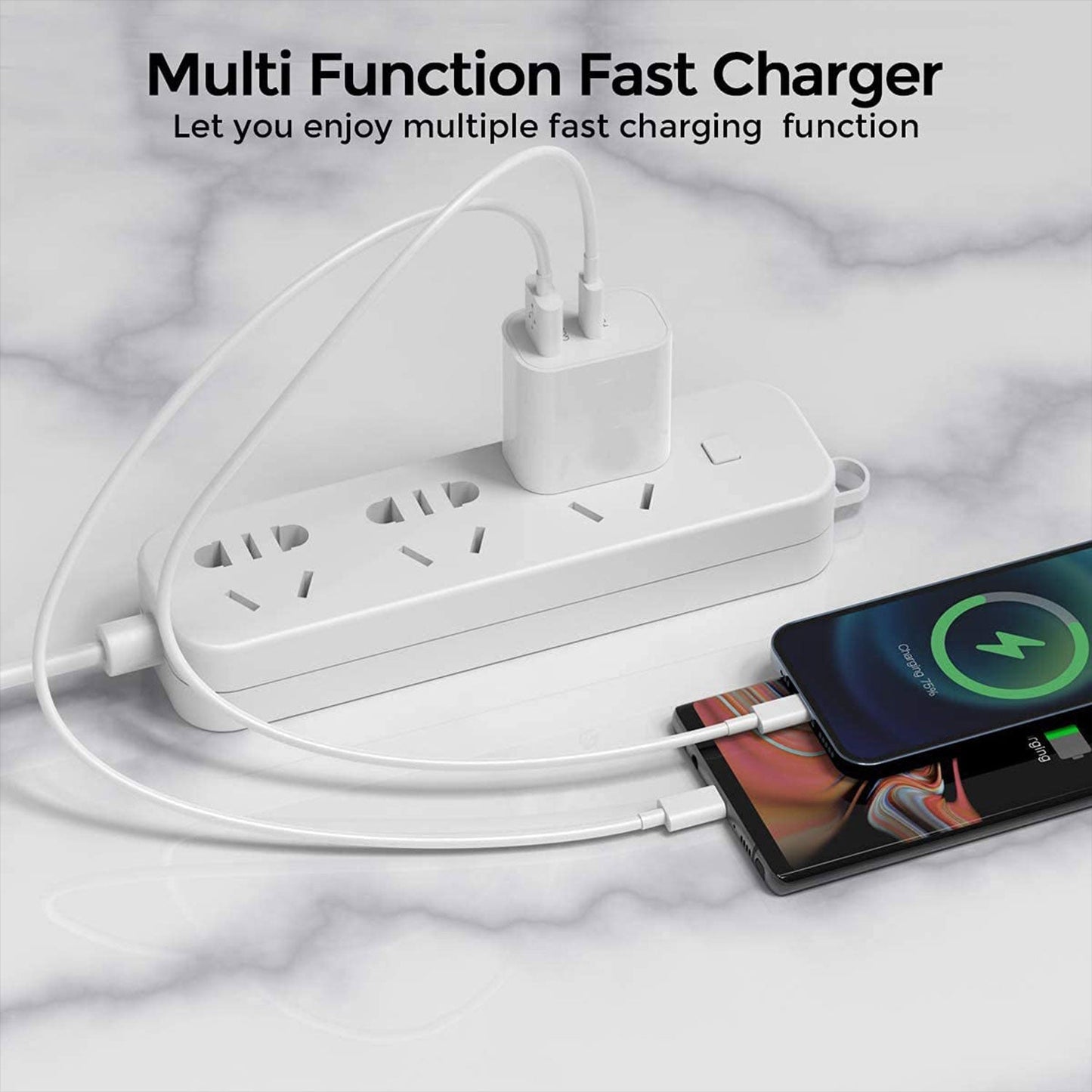 Powerup Max Charge 18w Usb Type-c Ultra Smart Wall Charger - White