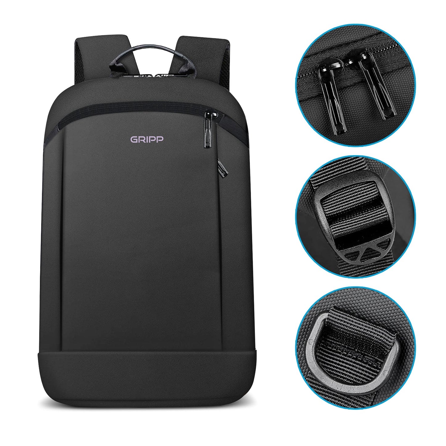 Gripp Trek Backpack Upto 15.6" For Laptop/macbook - Black