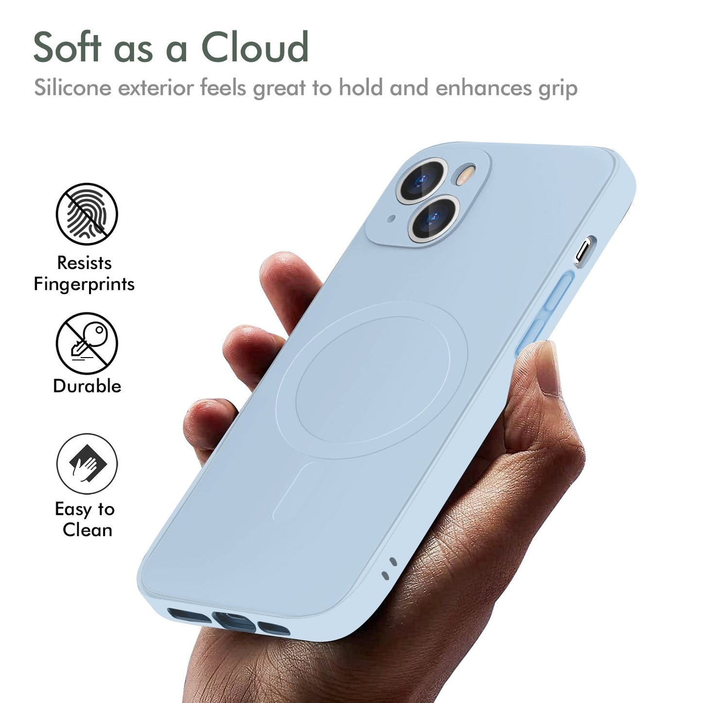 Gripp Rublite Magsafe Case For Apple Iphone 13 (6.1") - Sky Blue