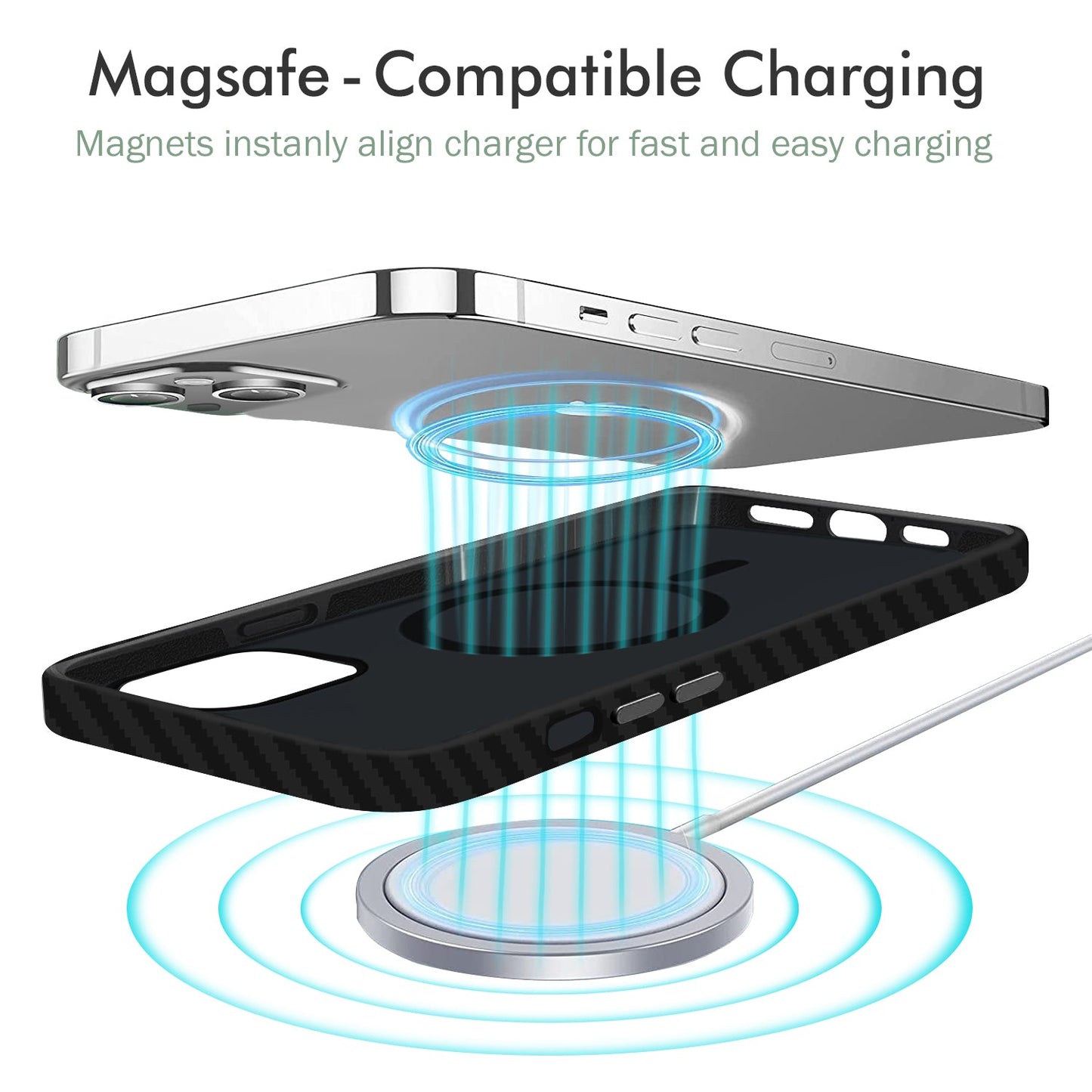 Gripp Karbon Magsafe Case For Apple Iphone 13 (6.1") - Black