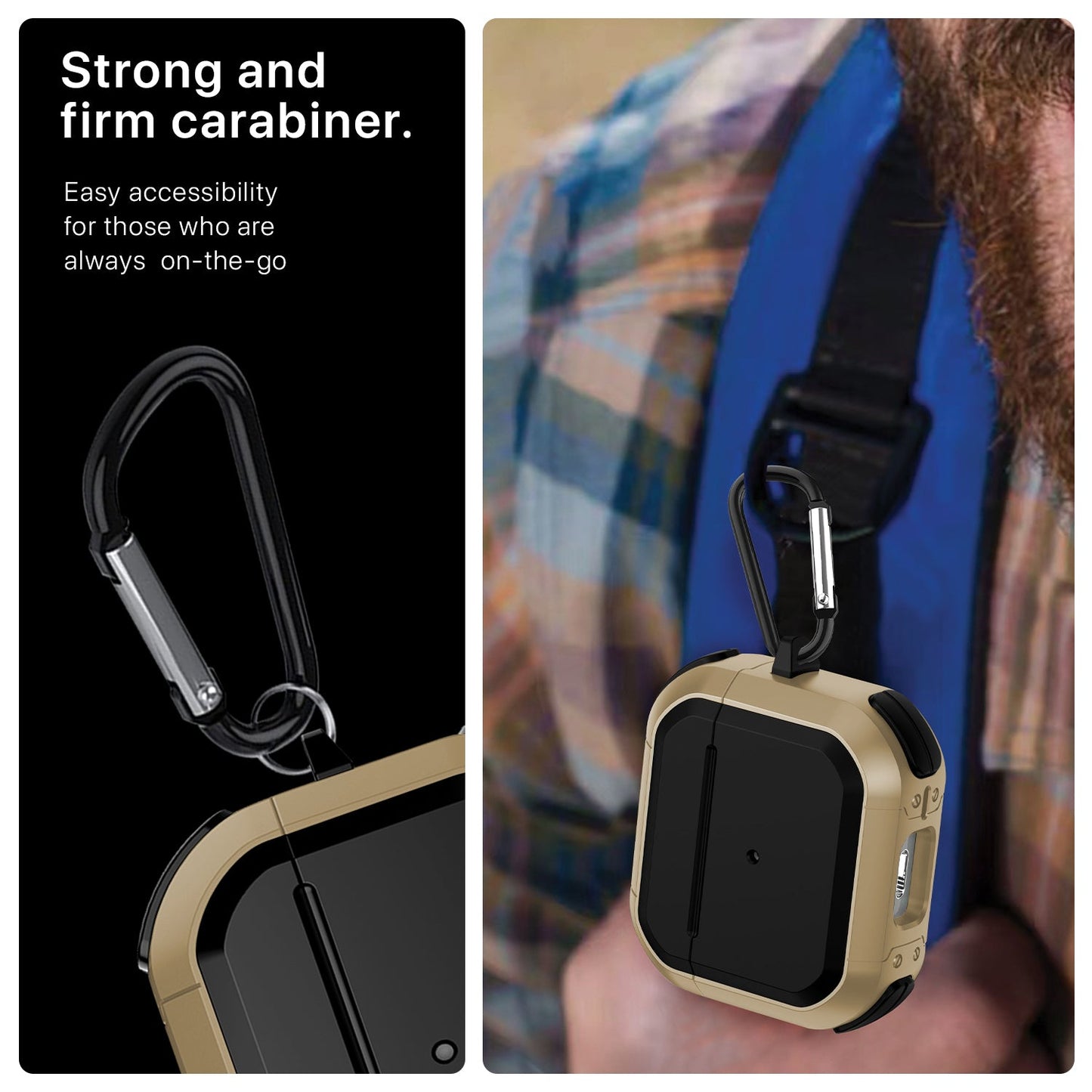 Gripp Armor Case + Keyring Hook For Airpods 3 - Brown