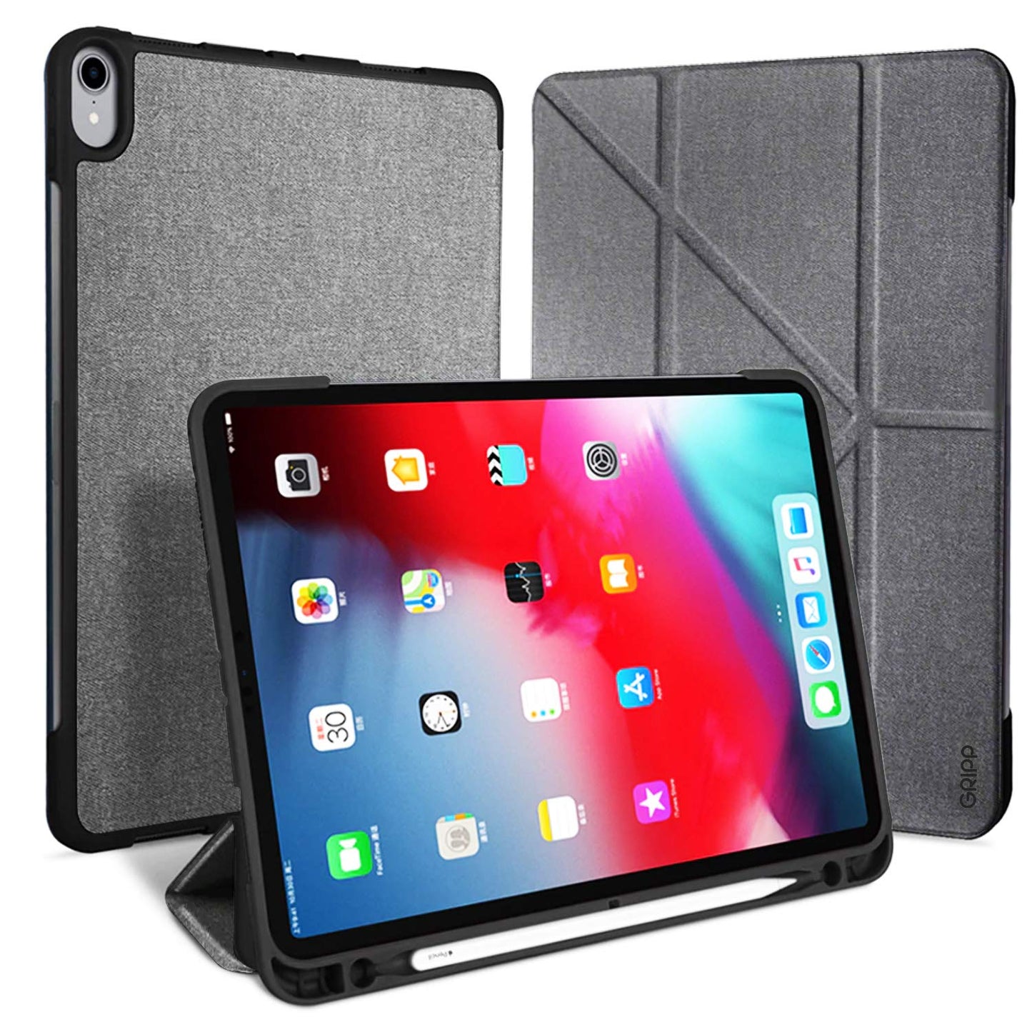 Gripp Tux Case For Apple Ipad 11" - Grey