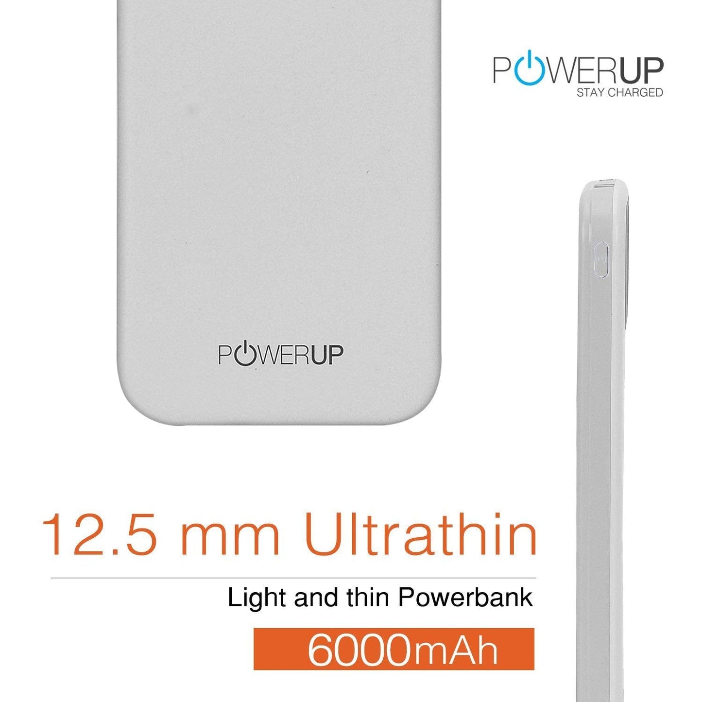 Powerup 6000mah Power Bank Enerpac6000 Duo-usb - Grey