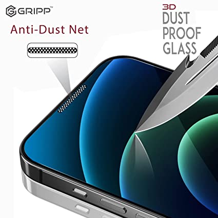 Gripp Dust Proof 3d Tempered Glass For Apple Iphone 13 Pro Max (6.7") - Black