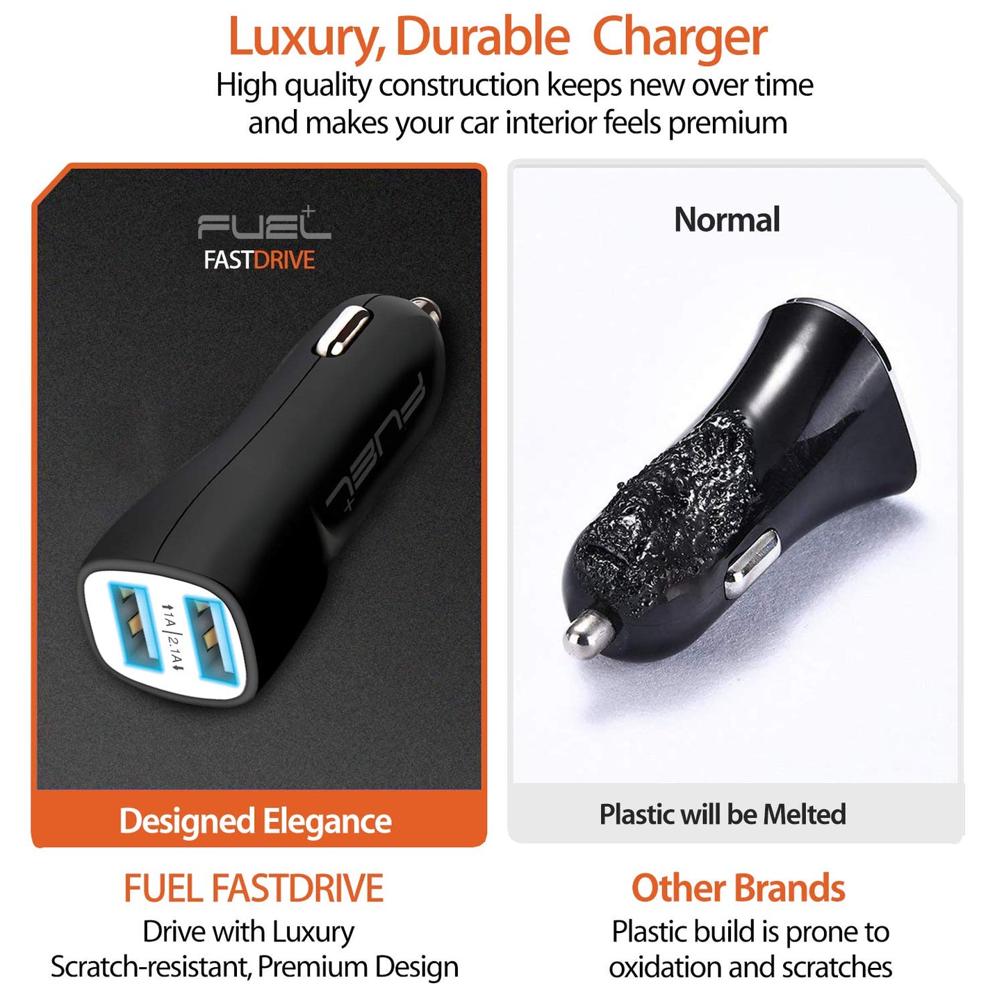 Fuel+ Power Rapid Charger 2.1a Dual Usb Quick Car Charger