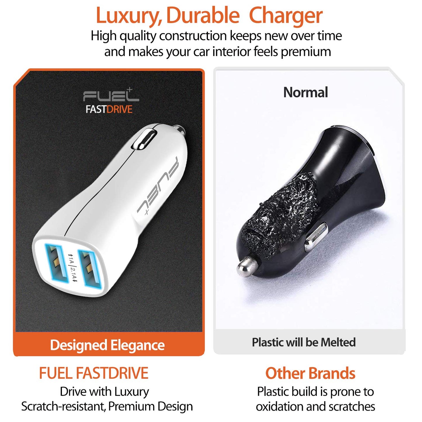 Fuel+ Power Rapid Charger 2.1a Dual Usb Quick Car Charger