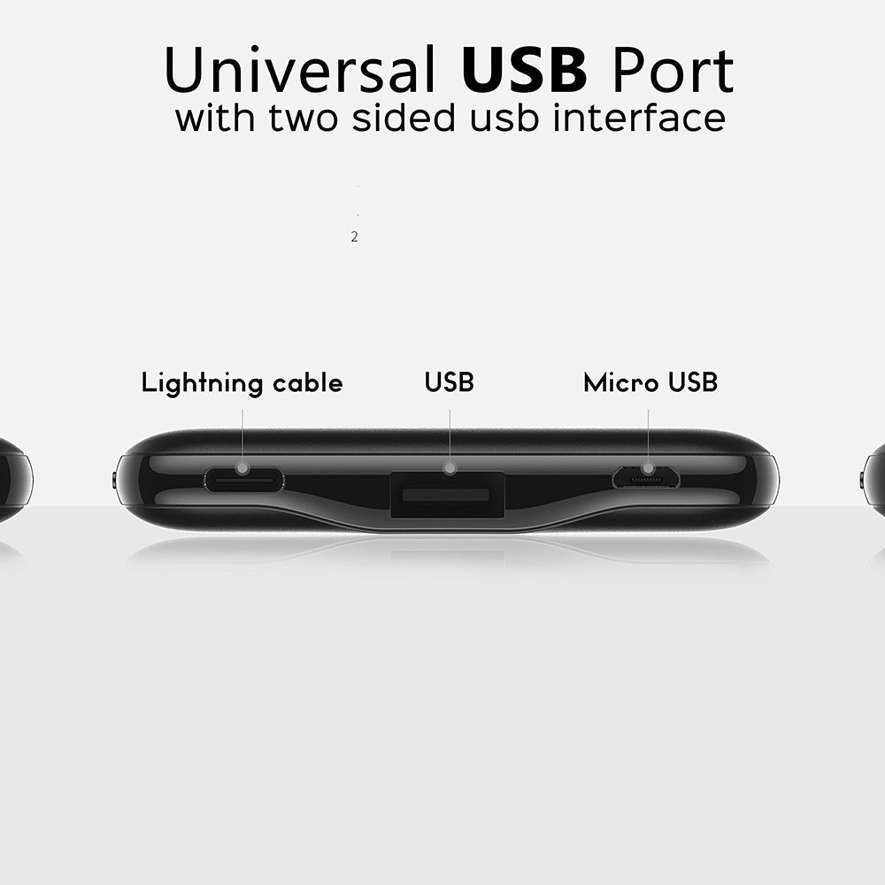 Powerup Elegance Slim 10000mah Power Bank Aluminium - Black