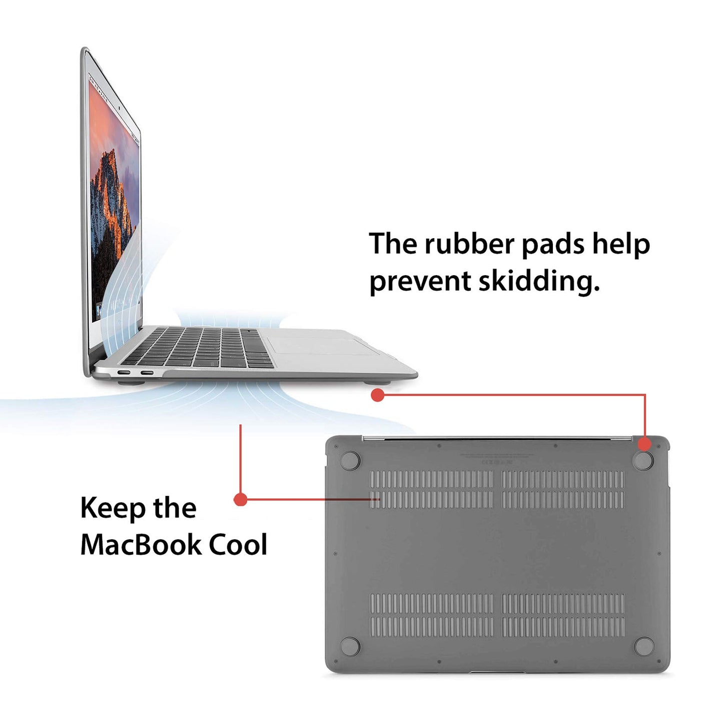Gripp Compaq Macbook Air Hardshel Case 13.6" (M2 2022) - Smoke