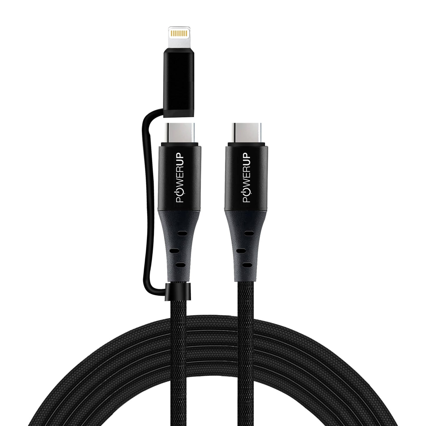 Powerup 2in1 1.5m Cable - Black
