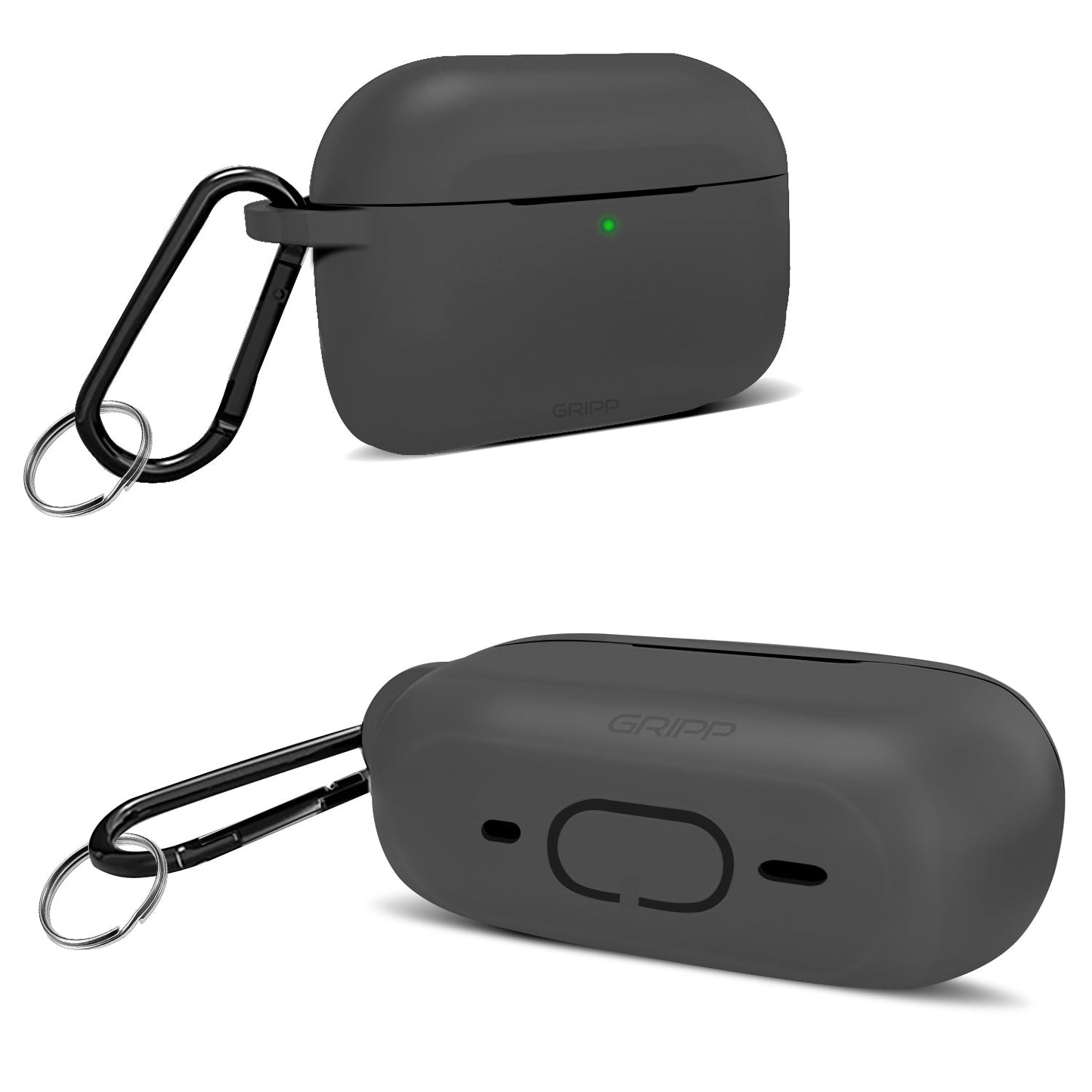 Gripp Rubon Airpods Pro 2 Case + Strap + Keyring Hook - Charcoal