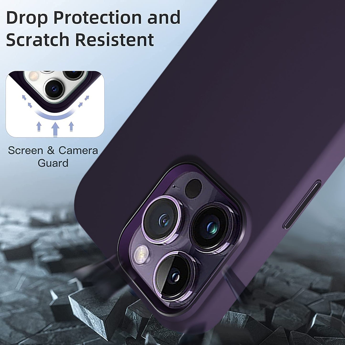 Gripp Rubon Case For Apple Iphone 14 Pro (6.1") With Magsafe - Purple