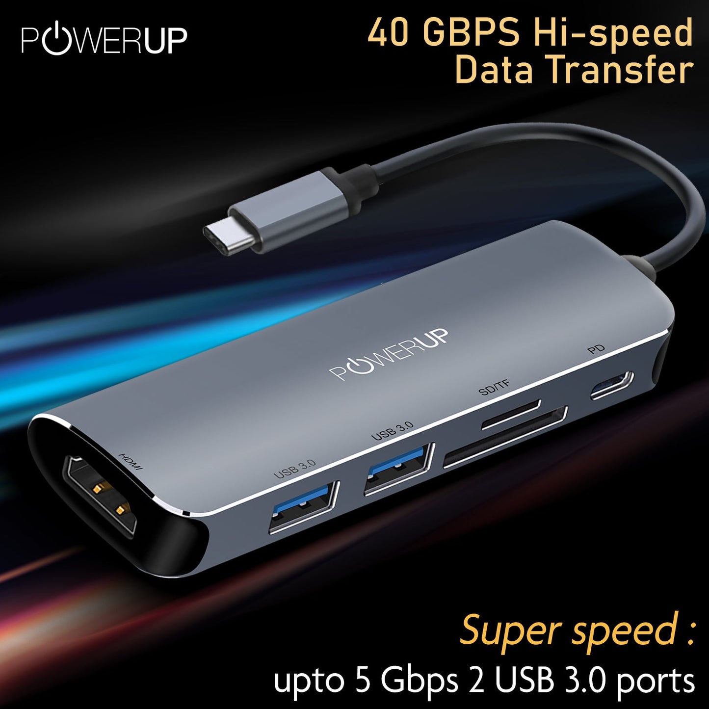 Powerup Elite Neo Usb-c Hub 6in1 (Hdmi)