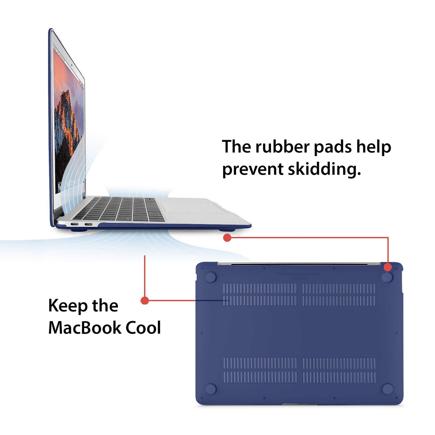 Gripp Compaq Macbook Air Hardshel Case 13" (M1 2020 & Retina 2020) - Navy Blue