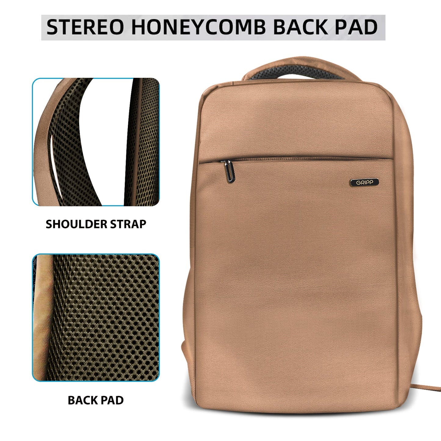 Gripp Sedan Backpack Upto 16" For Laptop/macbook - Brown