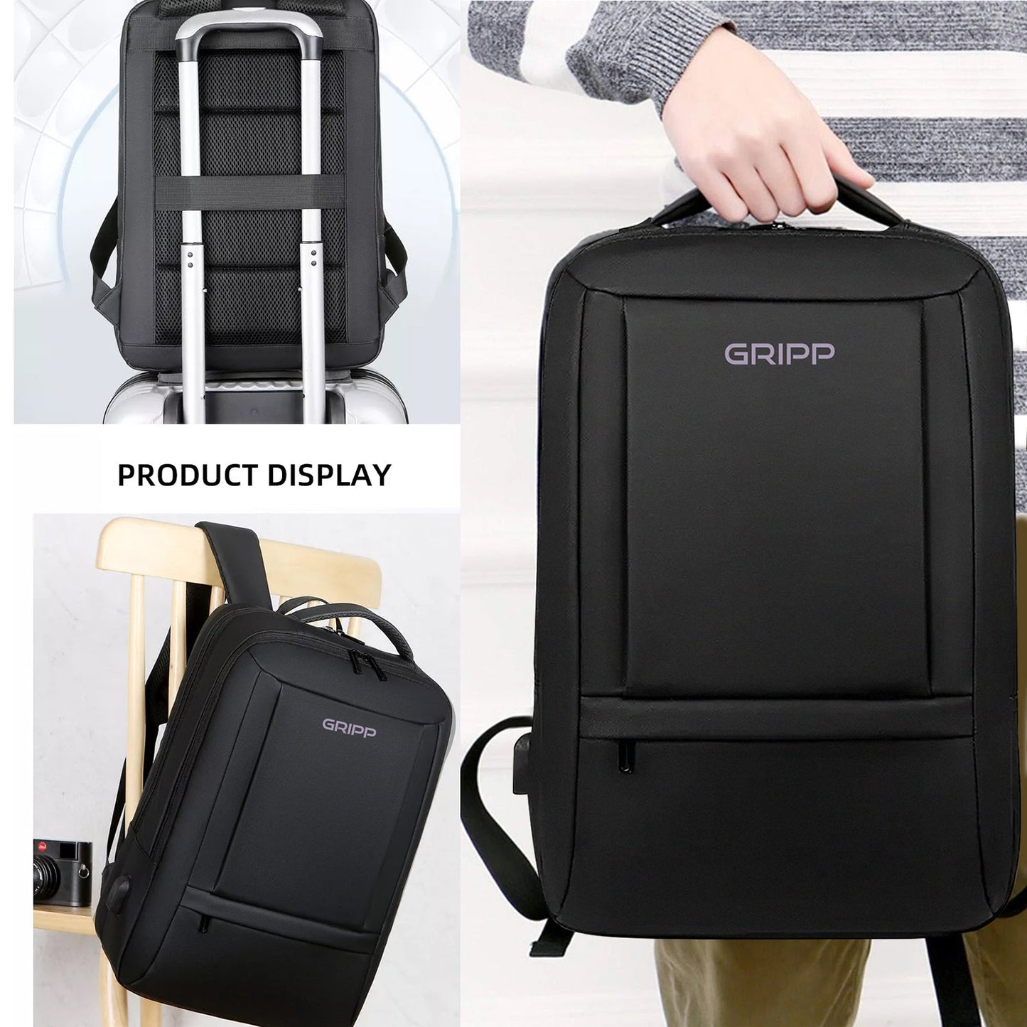 Gripp Cruze Backpack Upto 15.6" For Laptop/macbook - Black