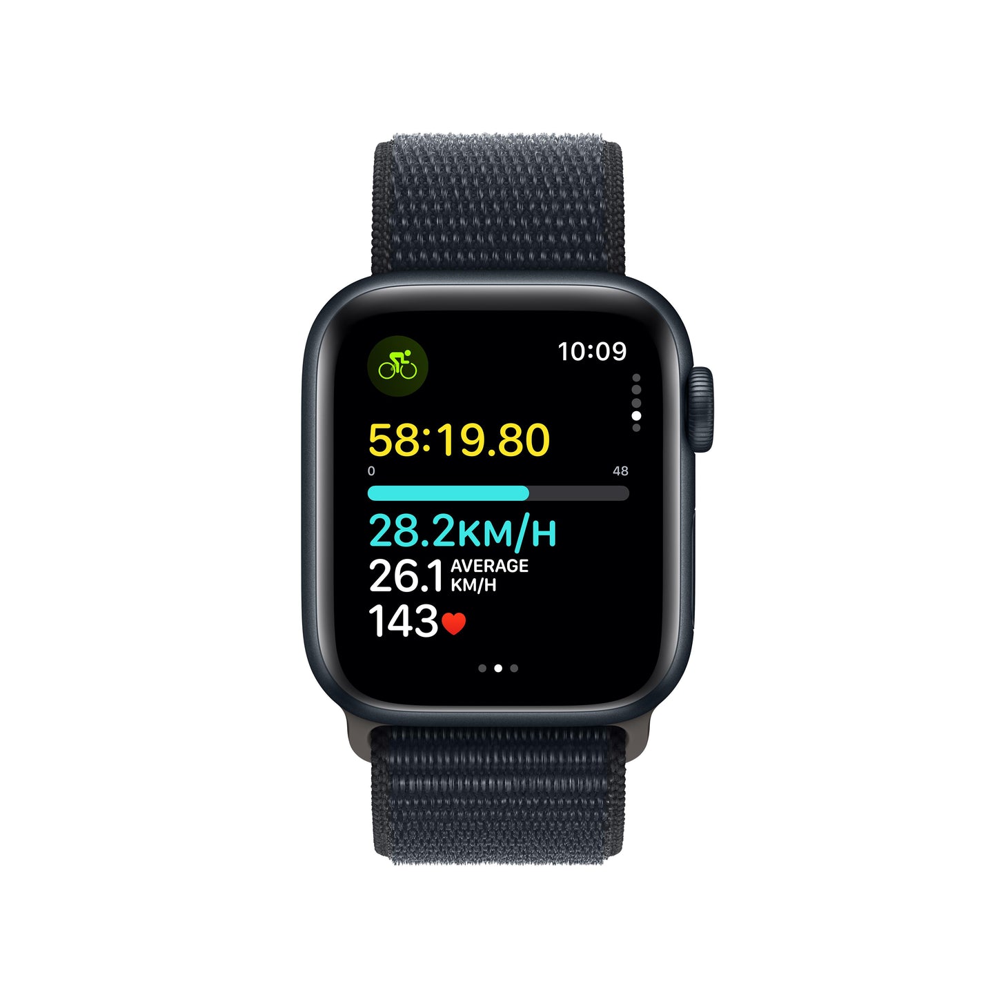 Apple Watch SE GPS 40mm Midnight Aluminium Case with Midnight Sport Loop