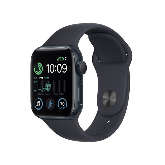 Apple Watch SE GPS + Cellular 40mm Midnight Aluminum Case with Midnight Sport Band - Regular