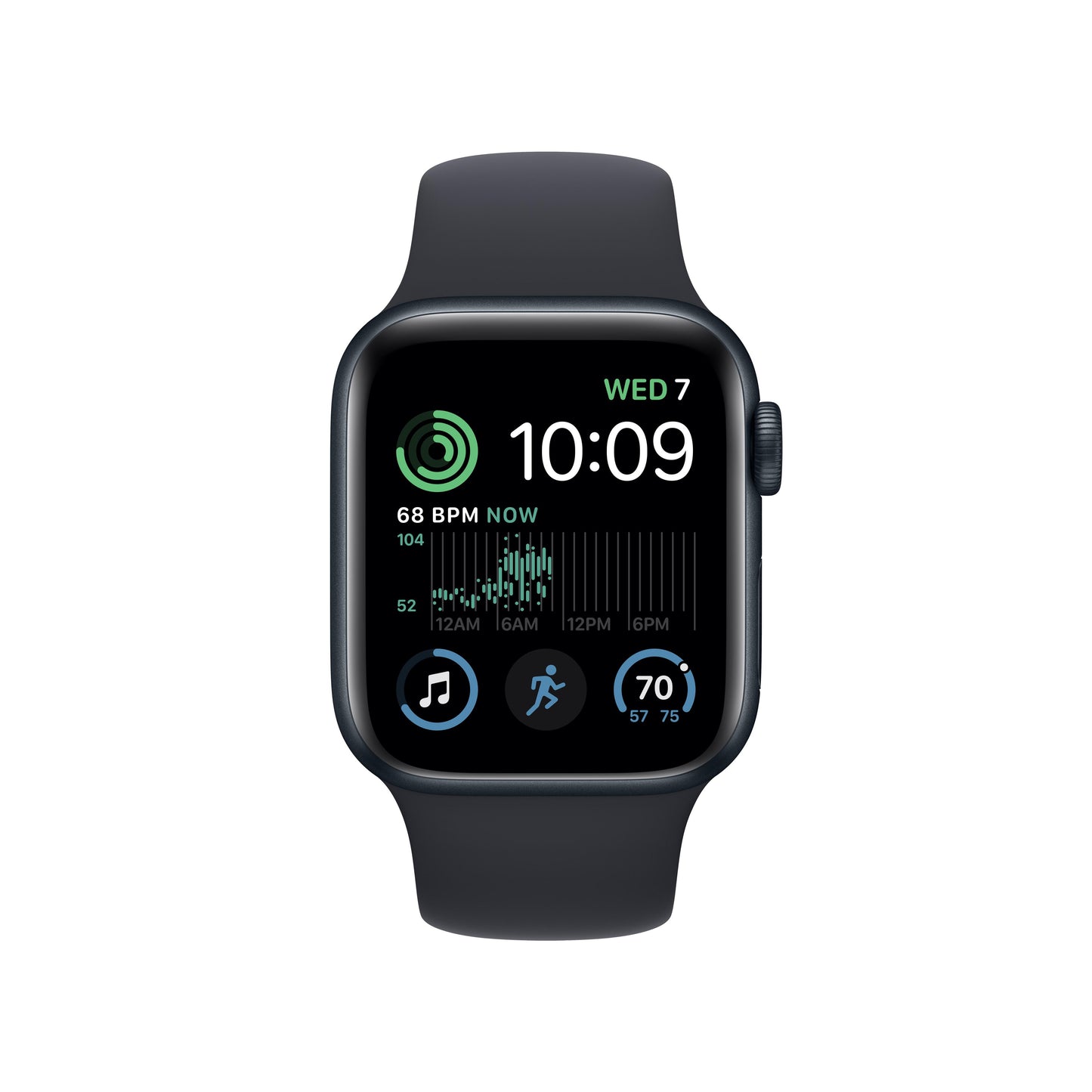 Apple Watch SE GPS 40mm Midnight Aluminum Case with Midnight Sport Band - Regular