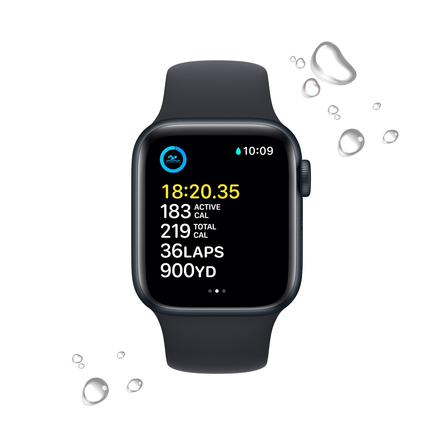 Apple Watch SE GPS 40mm Midnight Aluminum Case with Midnight Sport Band - Regular