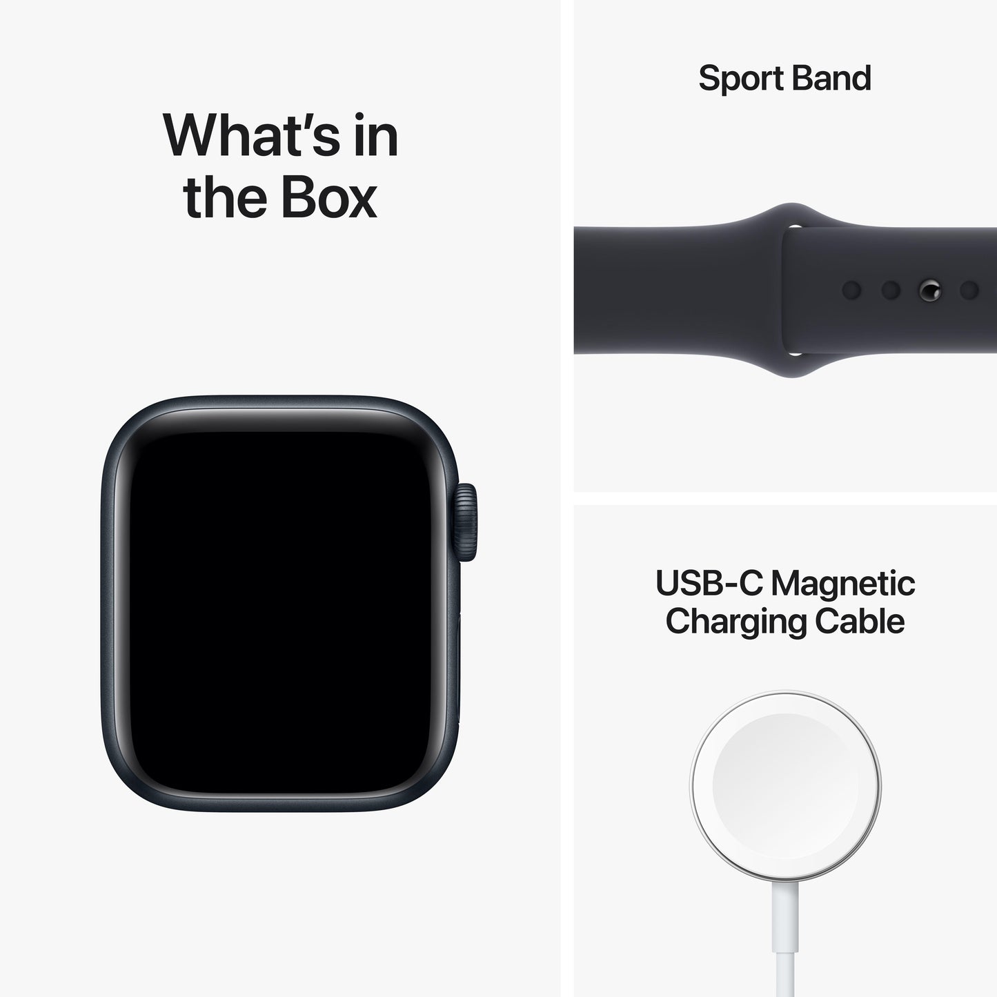 Apple Watch SE GPS 40mm Midnight Aluminum Case with Midnight Sport Band - Regular