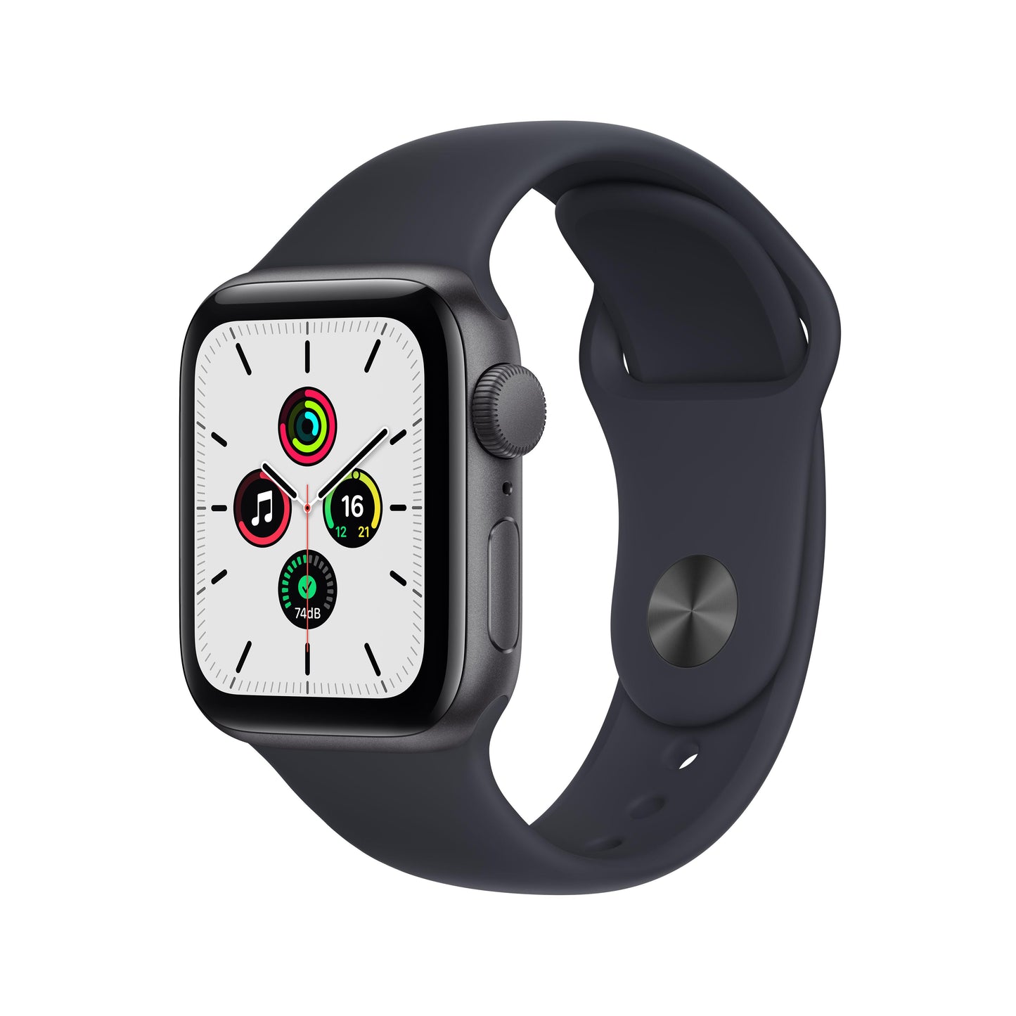 Apple Watch SE GPS, 40mm Space Grey Aluminium Case with Midnight