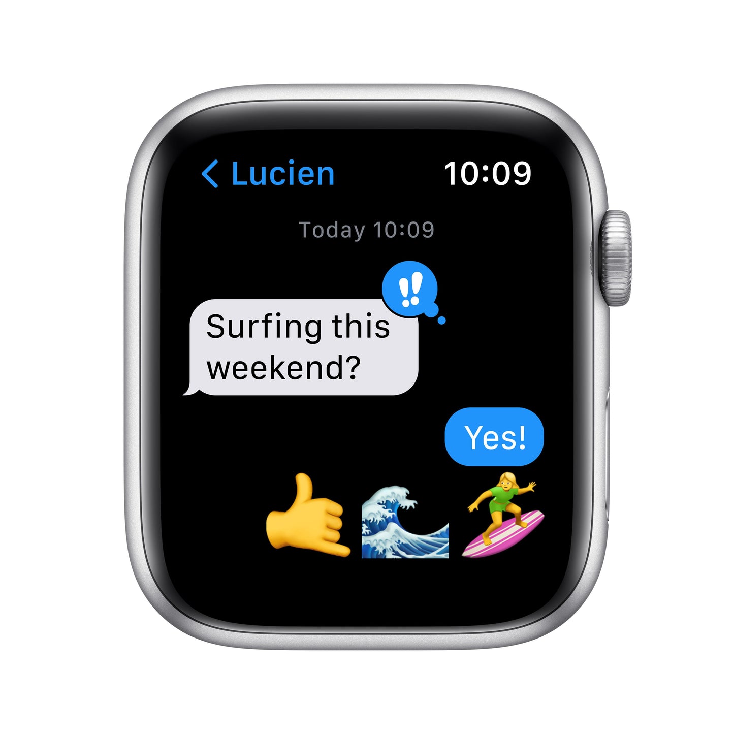 Apple Watch SE GPS, 44mm Silver Aluminium Case with Abyss Blue Sport Band - Regular