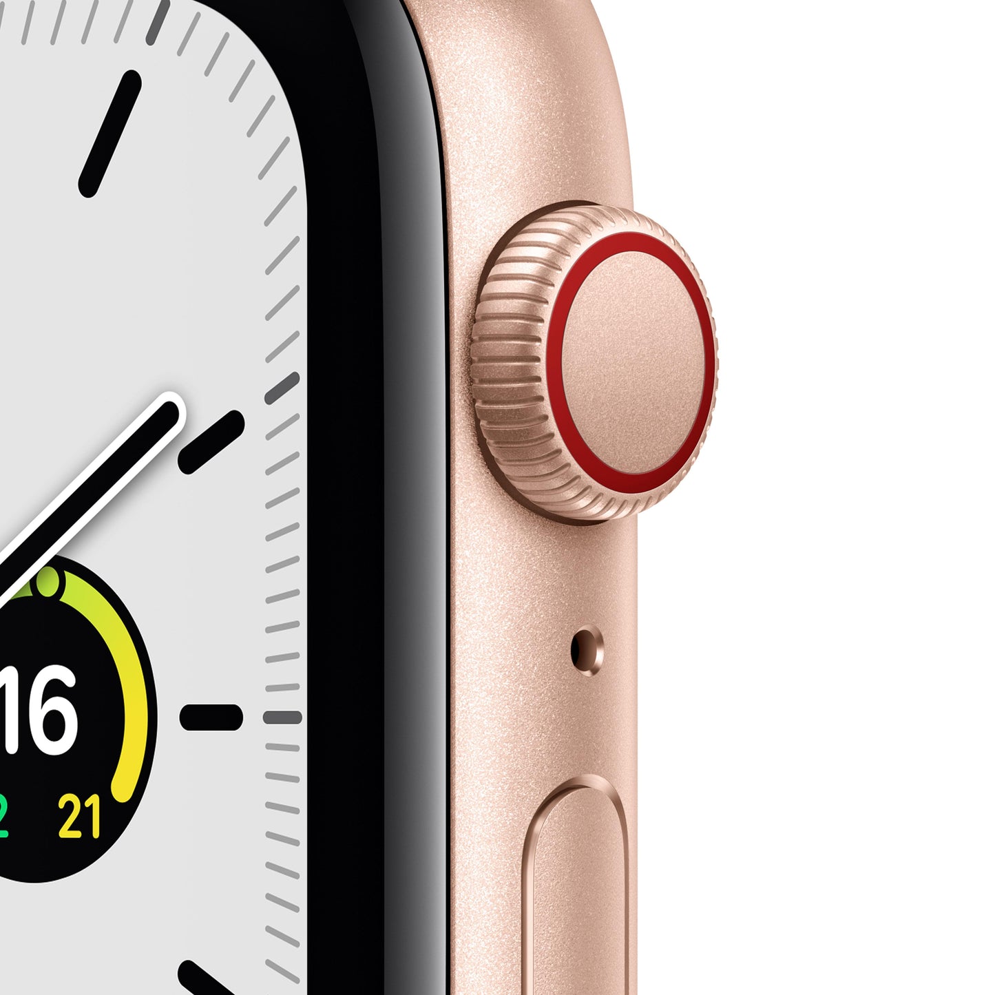 Apple Watch SE GPS + Cellular, 44mm Gold Aluminium Case with Starlight Sport Band - Regular