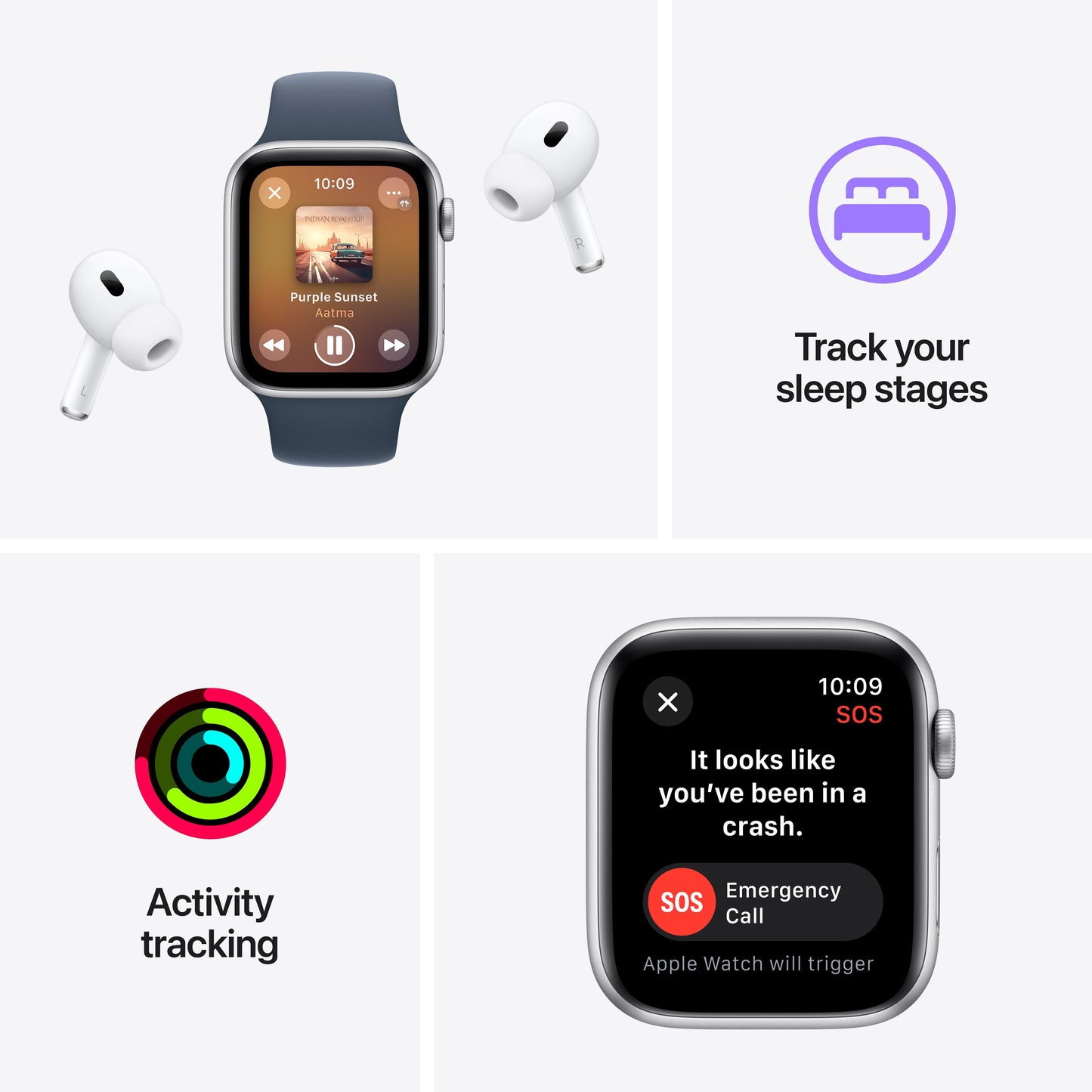 Apple Watch SE GPS + Cellular 44mm Midnight Aluminium Case with Midnight Sport Band - S/M