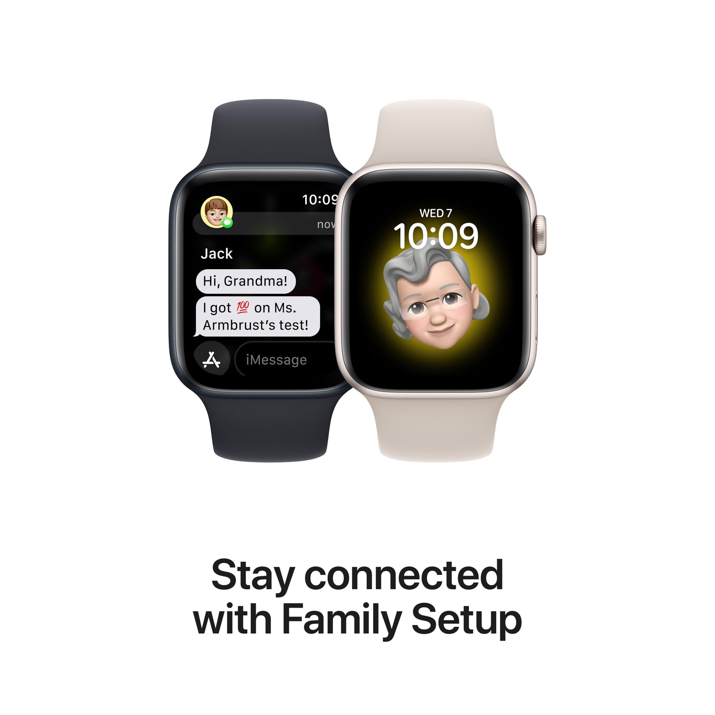 Apple Watch SE GPS + Cellular 44mm Starlight Aluminium Case with Starlight Sport Band - Regular