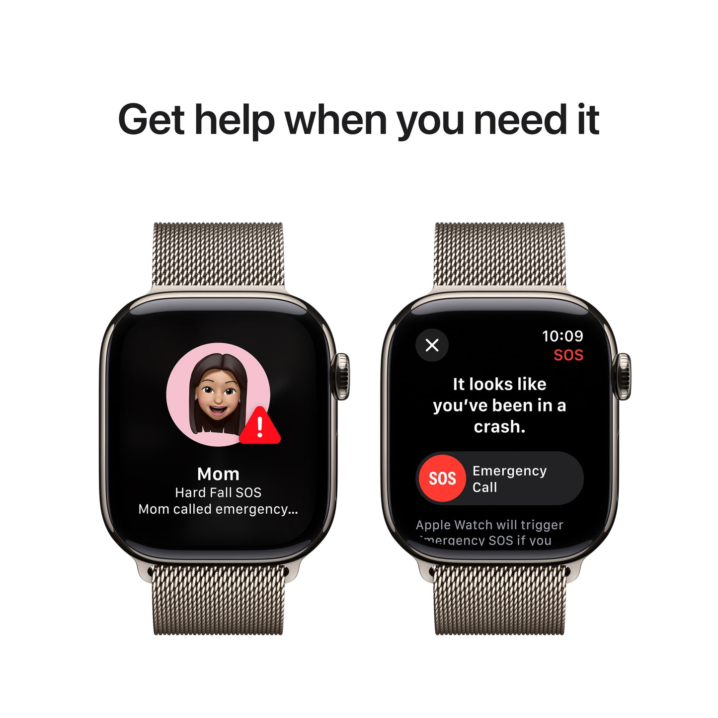 Apple Watch Series 10 GPS + Cellular 42mm Natural Titanium Case with Natural Milanese Loop